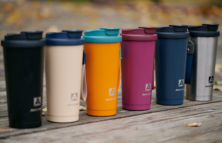 Термокружка с двойной питьевой системой