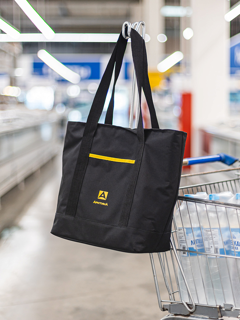 Термосумка-шоппер 17.5л серии 3400 чёрная - 11