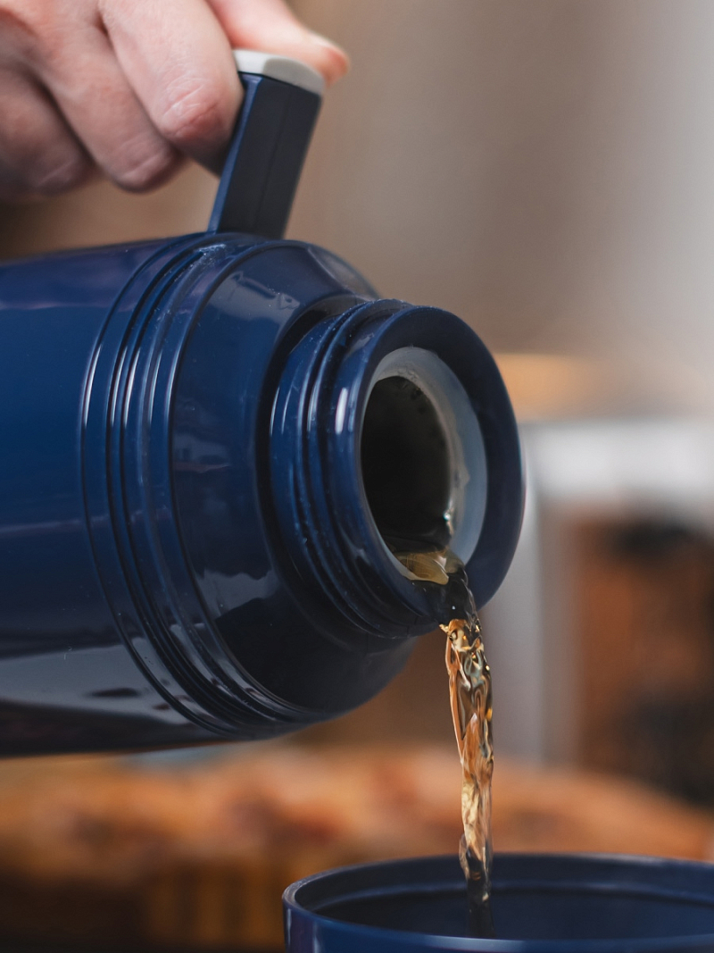 Термос 1.7л серии 1010 синий стеклянный - 14