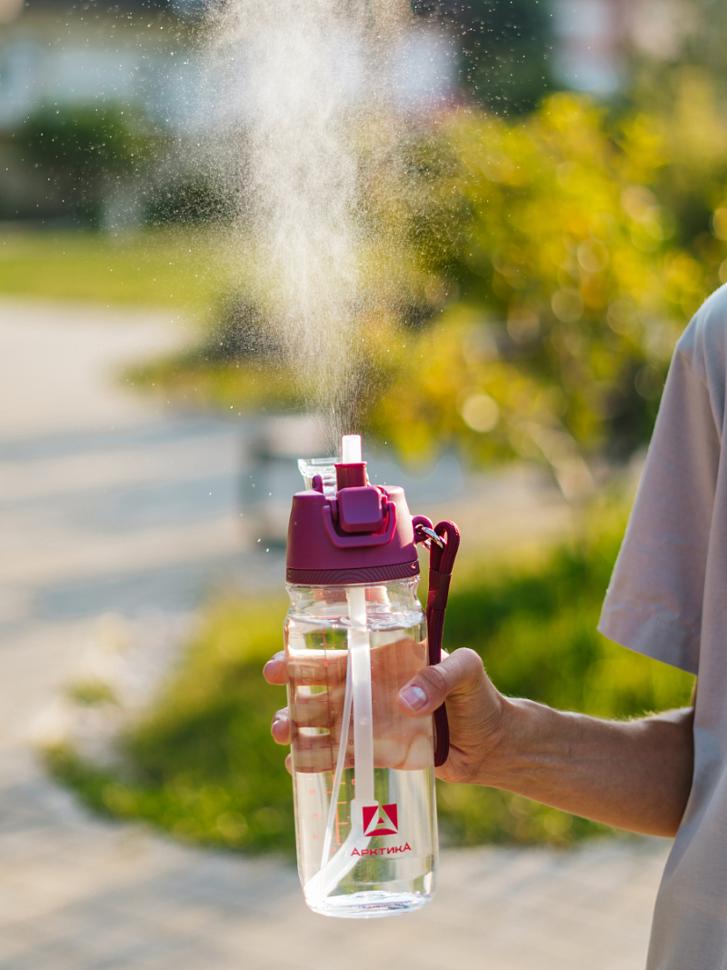 Тритановая бутылка 0.8л серии 723 «Вишня» с распылителем - 3