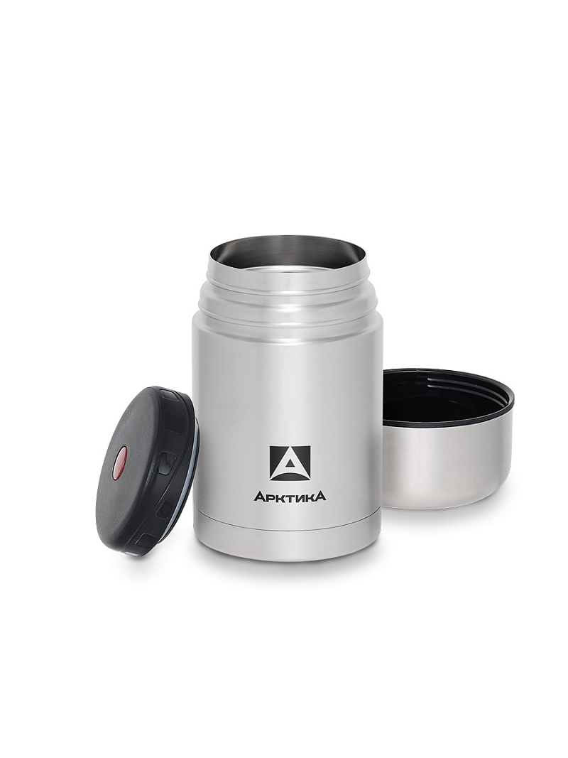 Термос 0.75л серии 301 для еды стальной с широким горлом и чехлом - 3