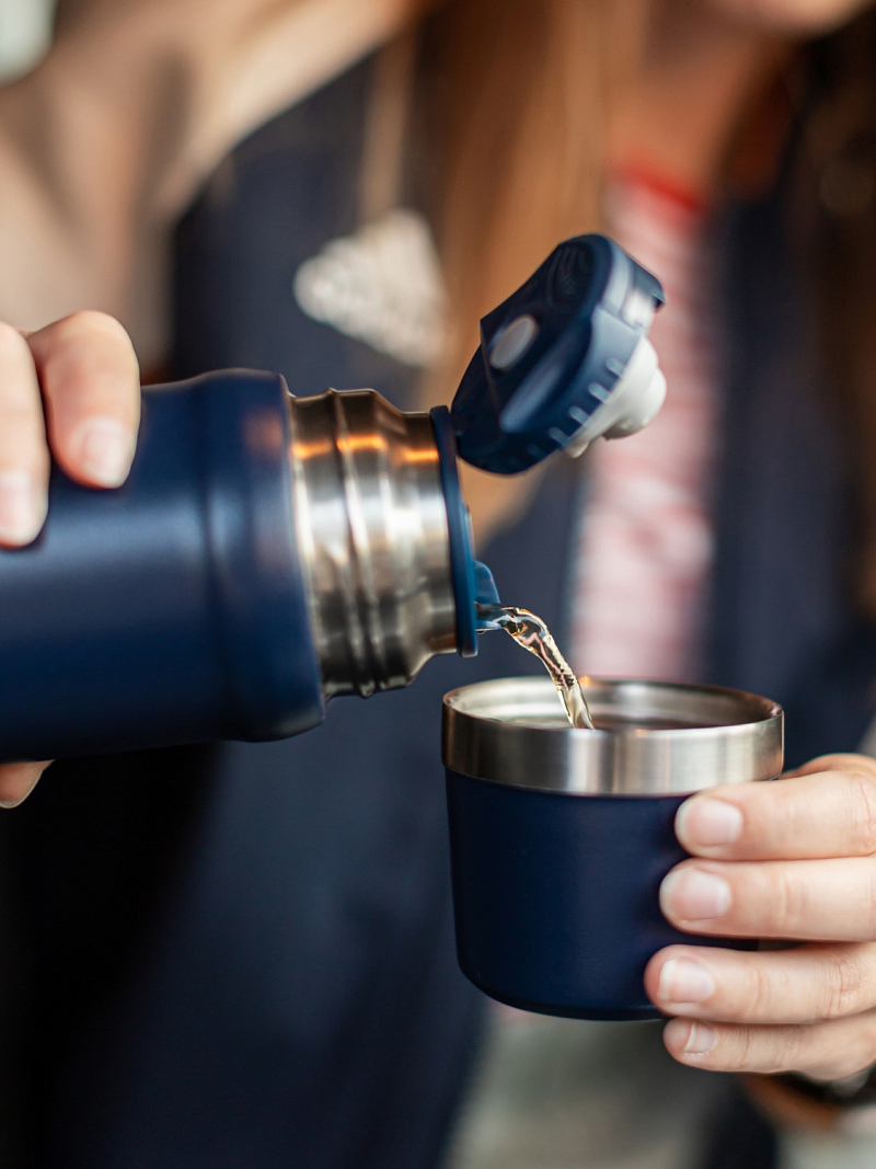 Термос 0.6л серии 111 синий с питьевой системой - 5