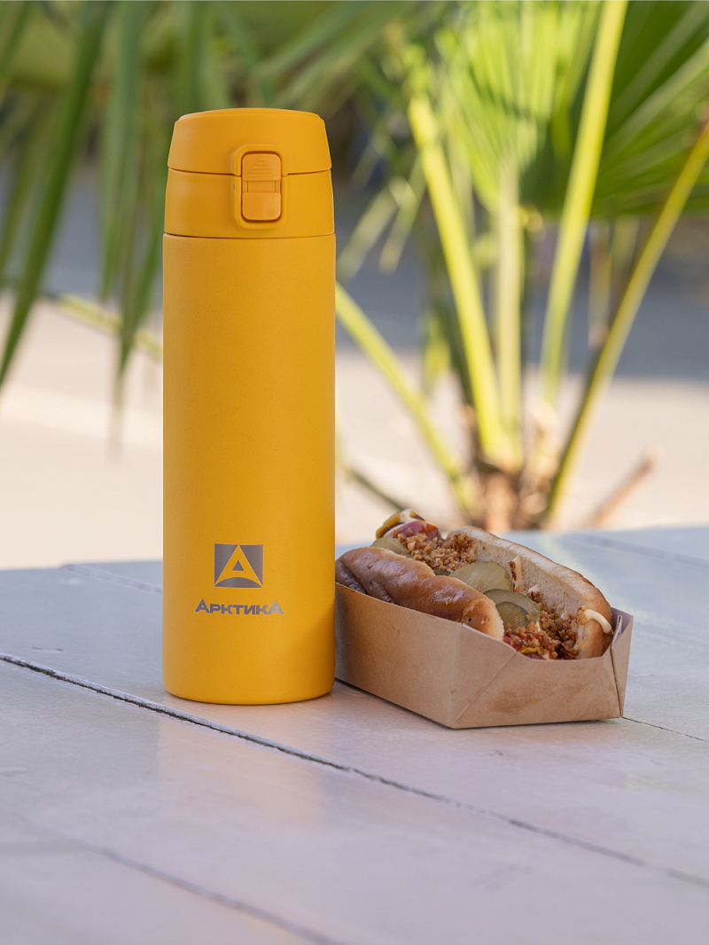 Термокружка 0.5л серии 705 жёлтая текстурная - 6