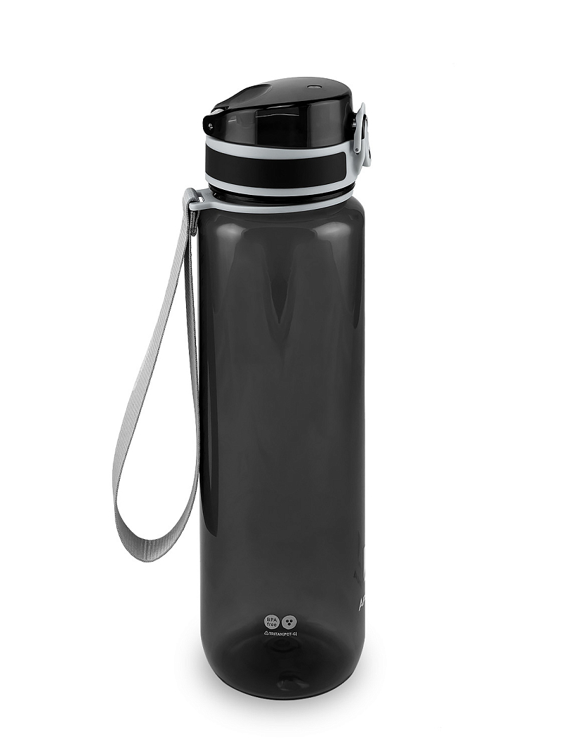 Тритановая бутылка 1л серии 720 глянцевая чёрная с ситечком - 5