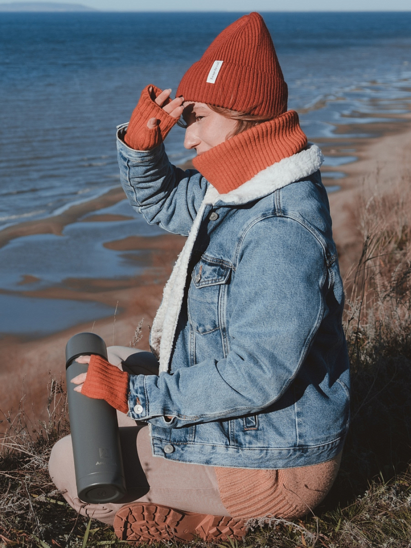 Термос 1л серии 101 «Графит» текстурный с узким горлом - 2