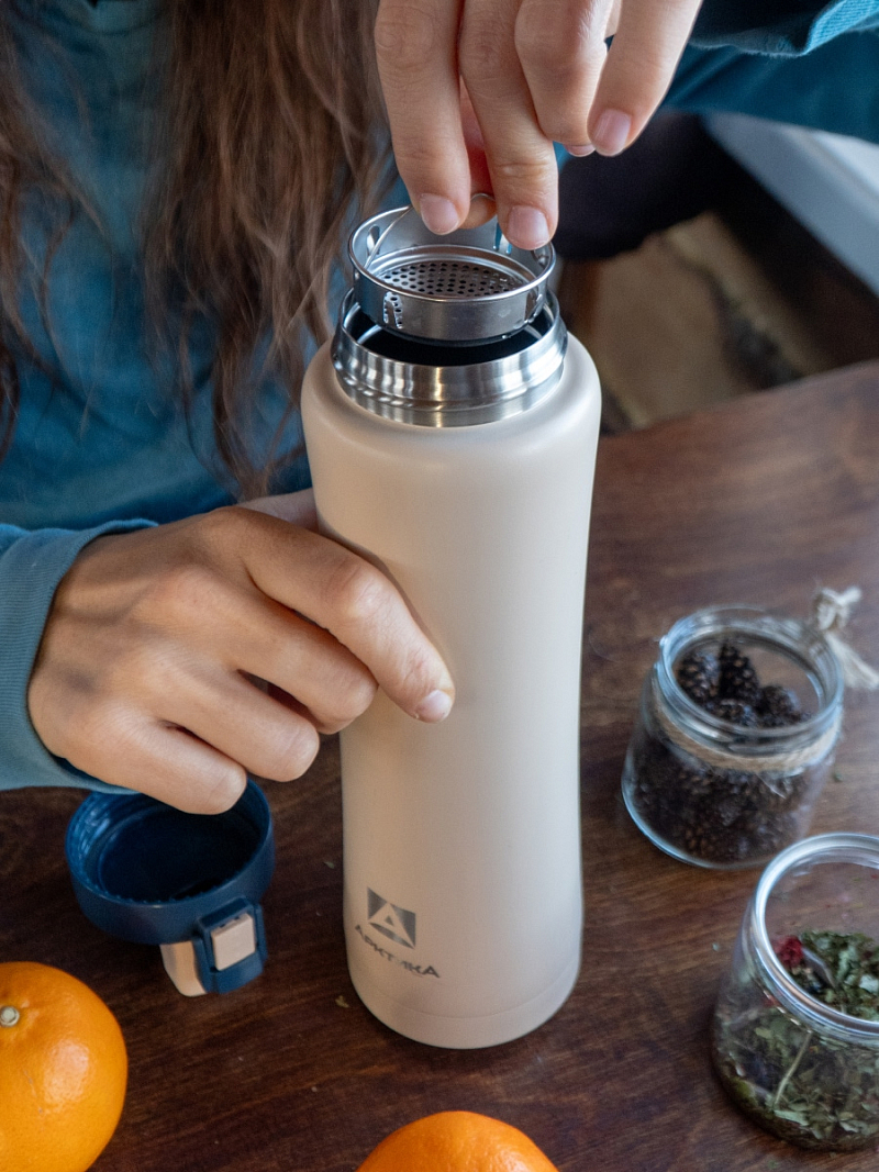 Термокружка 0.75л серии 702 «Сититерм» «Песок» с ситечком (уценка) - 6