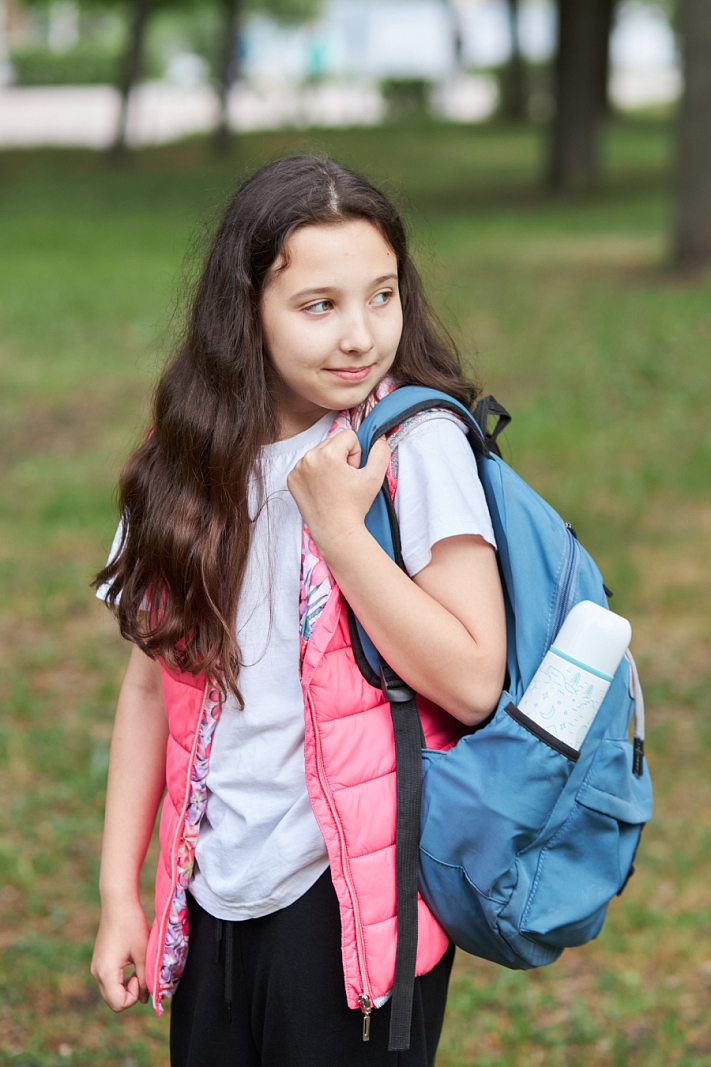 Термос 0.35 серии 102 белый с узким горлом и рисунком - 6