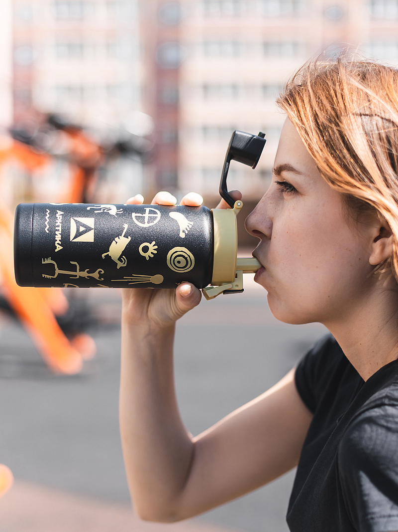 Термокружка 0.5л серии 702 «Сититерм» «Чёрный вуду» - 3