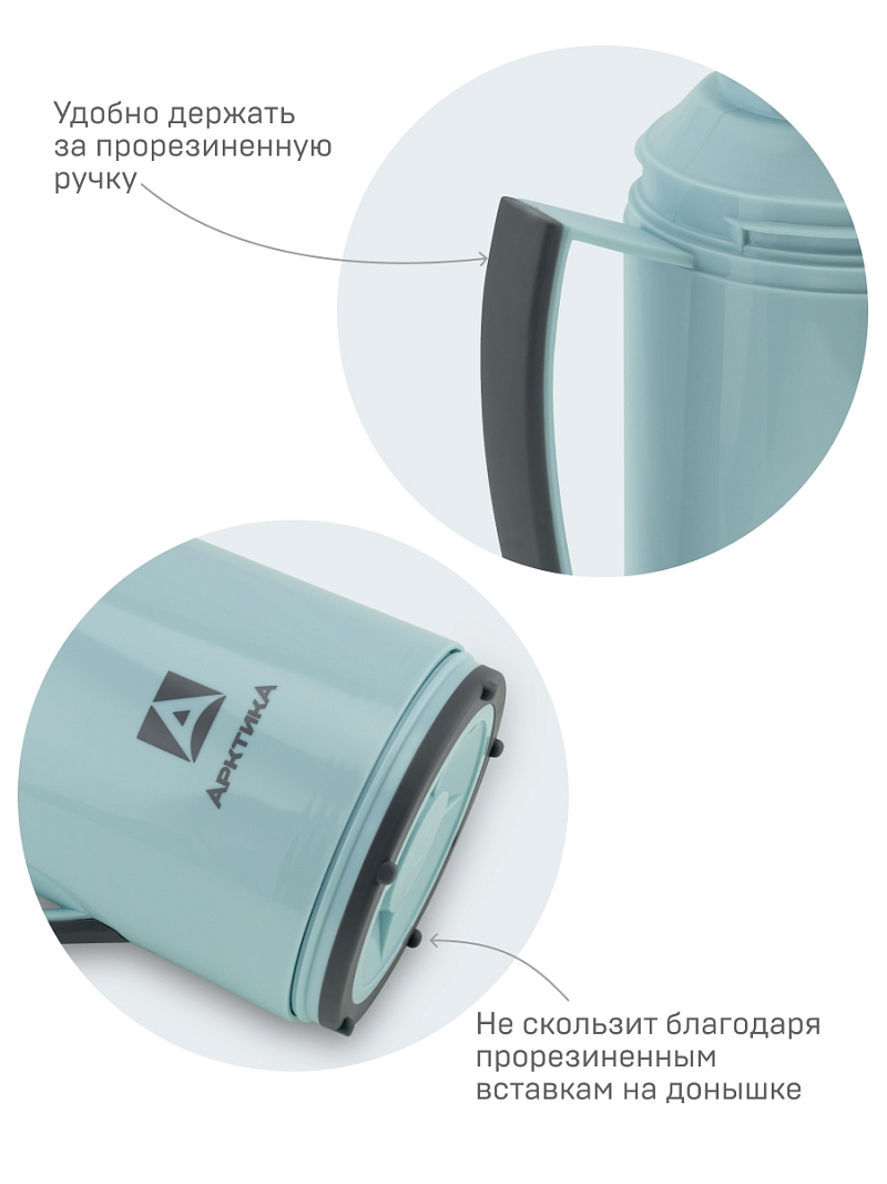 Термос 1.7л серии 1010 голубой стеклянный - 8