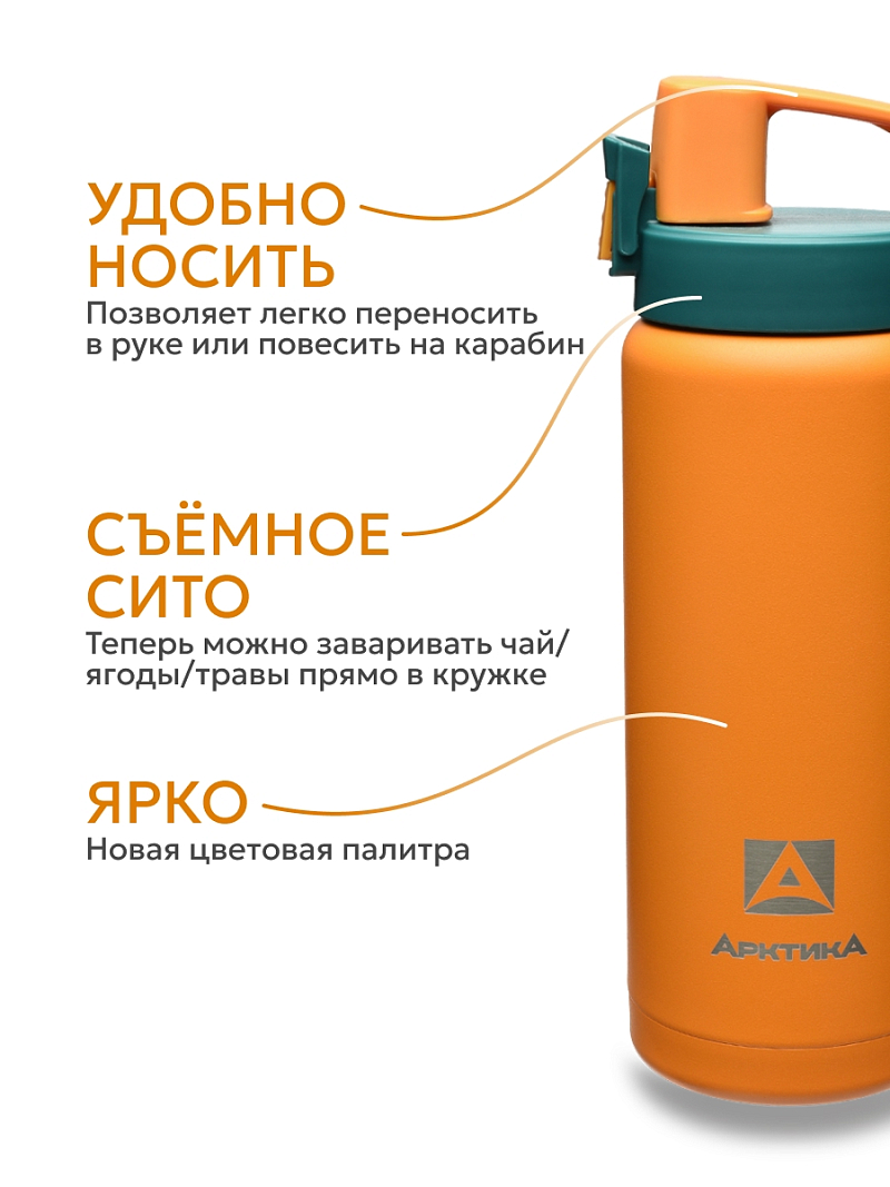 Термокружка 0.5л серии 702 «Сититерм» «Морошка» с ситечком - 3