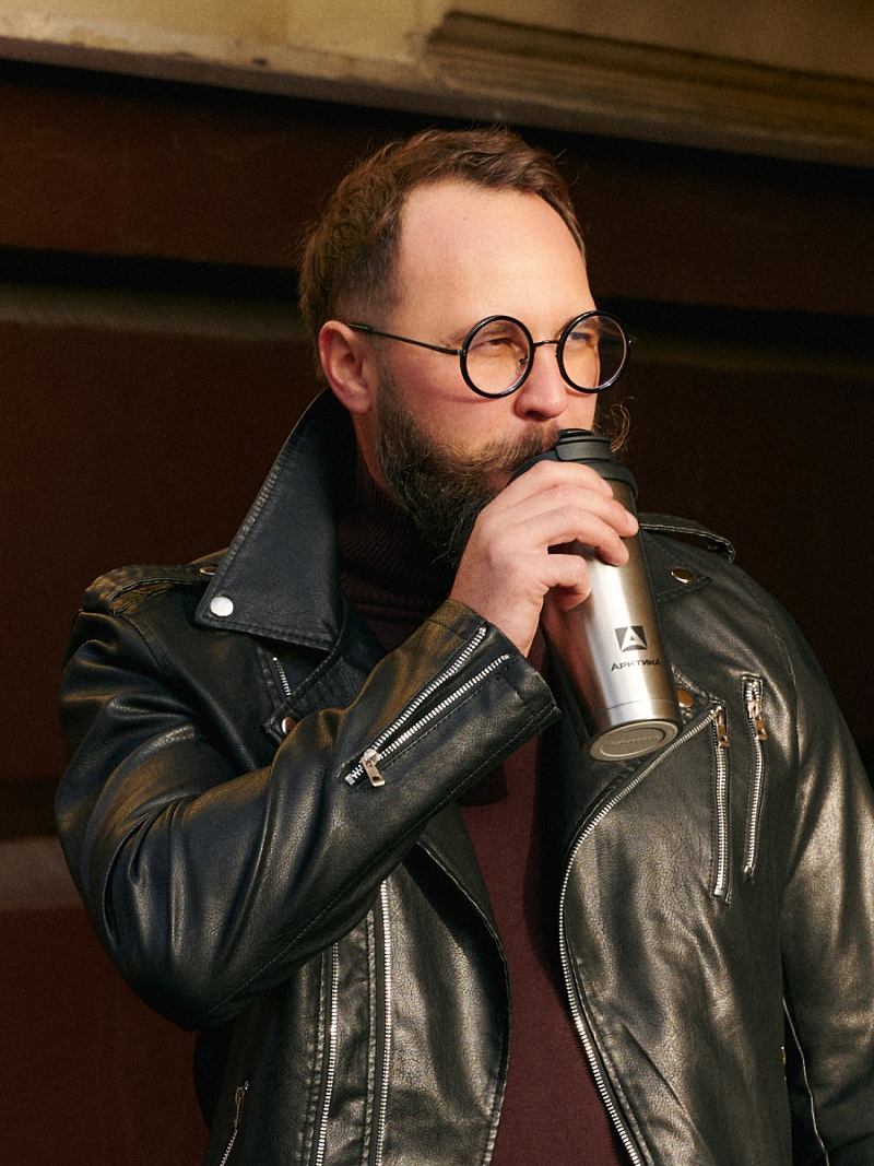 Термокружка 0.5л серии 714 стальная с двойной питьевой системой - 6