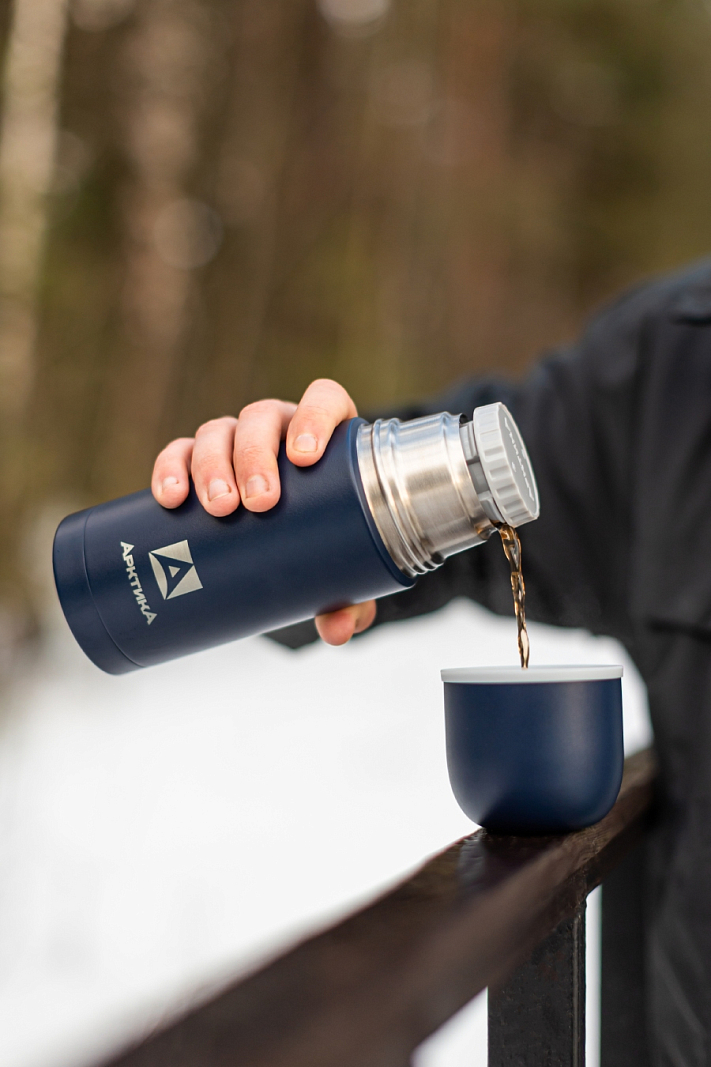 Термос 0.5л серии 105 синий с узким горлом - 2