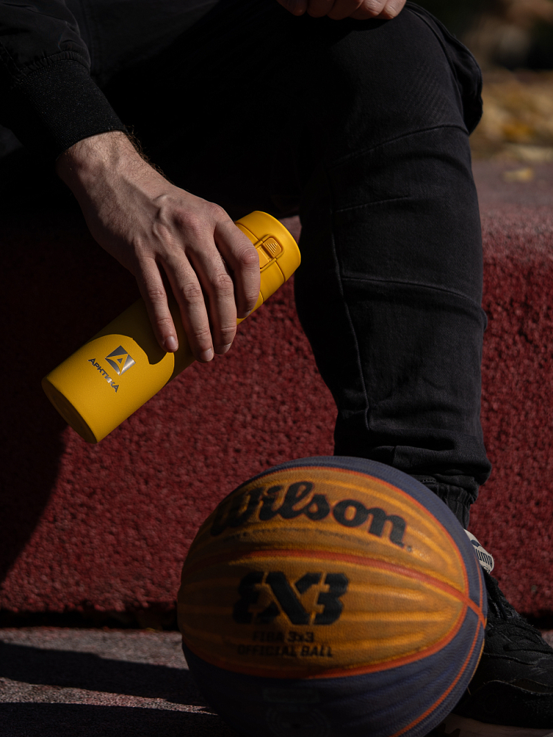 Термокружка 0.5л серии 705 жёлтая текстурная - 4