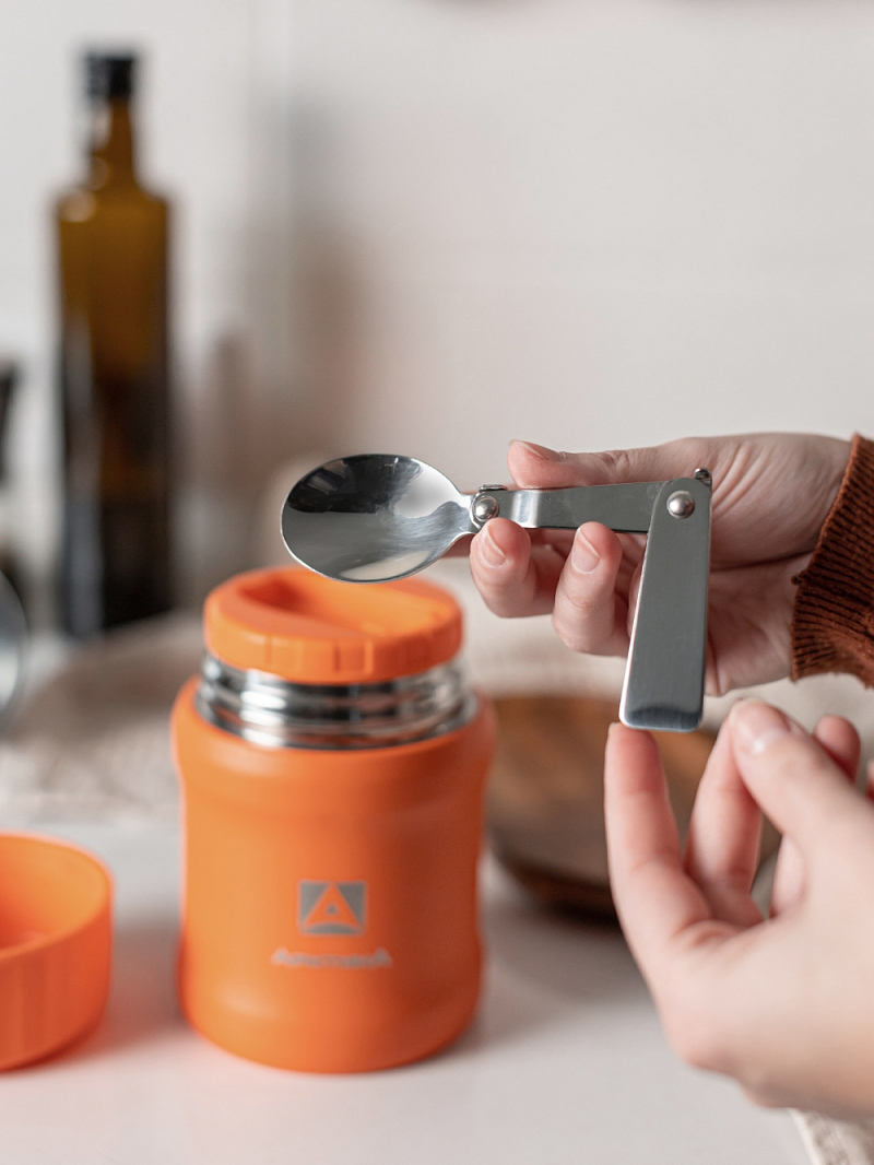 Термос 0.5л серии 311 для еды коралловый компактный - 3