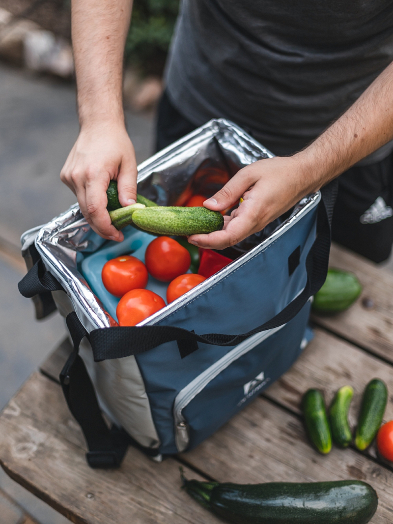 Термосумка-холодильник 20л серии 3001 синяя с люком - 4