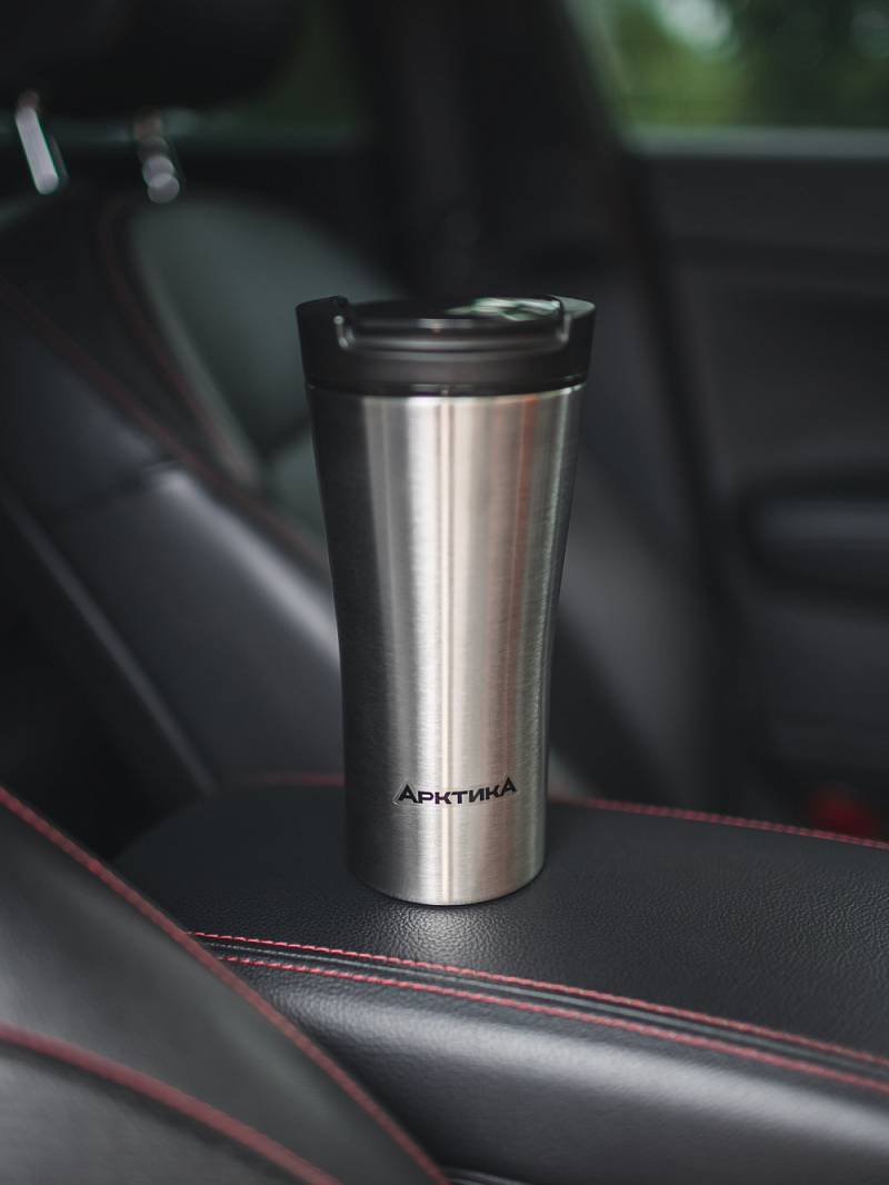 Термокружка 0.5л серии 410 стальная со съемным логотипом - 2