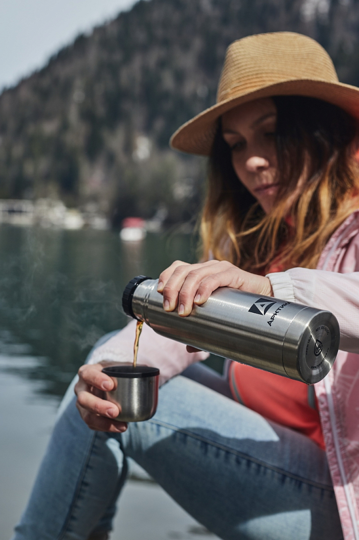 Термос 1л серии 101 стальной с узким горлом - 2