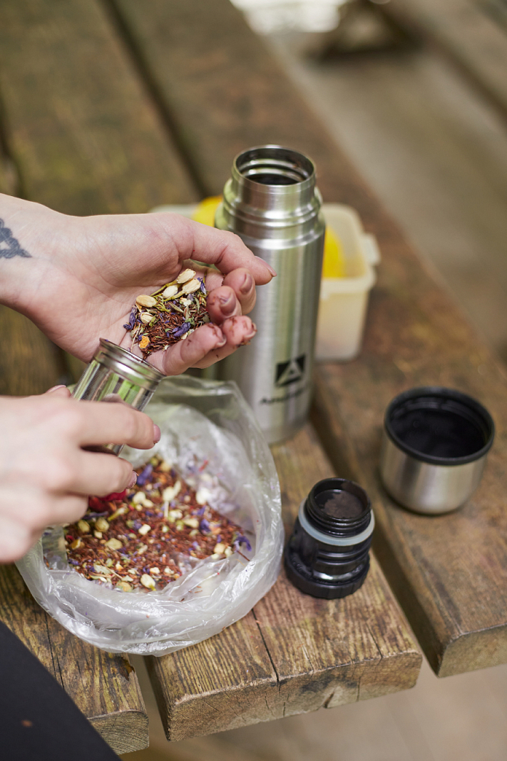 Термос 0.35л серии 101 стальной с узким горлом и пробкой с ситом - 2