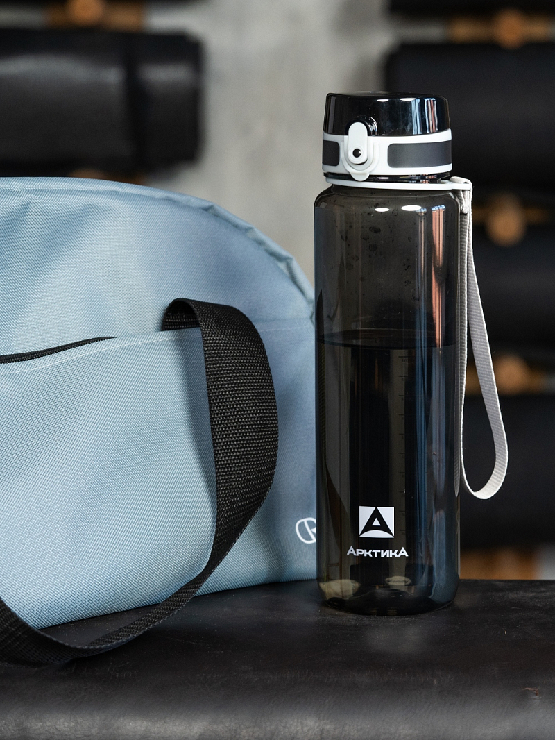 Тритановая бутылка 1л серии 720 глянцевая чёрная с ситечком - 2