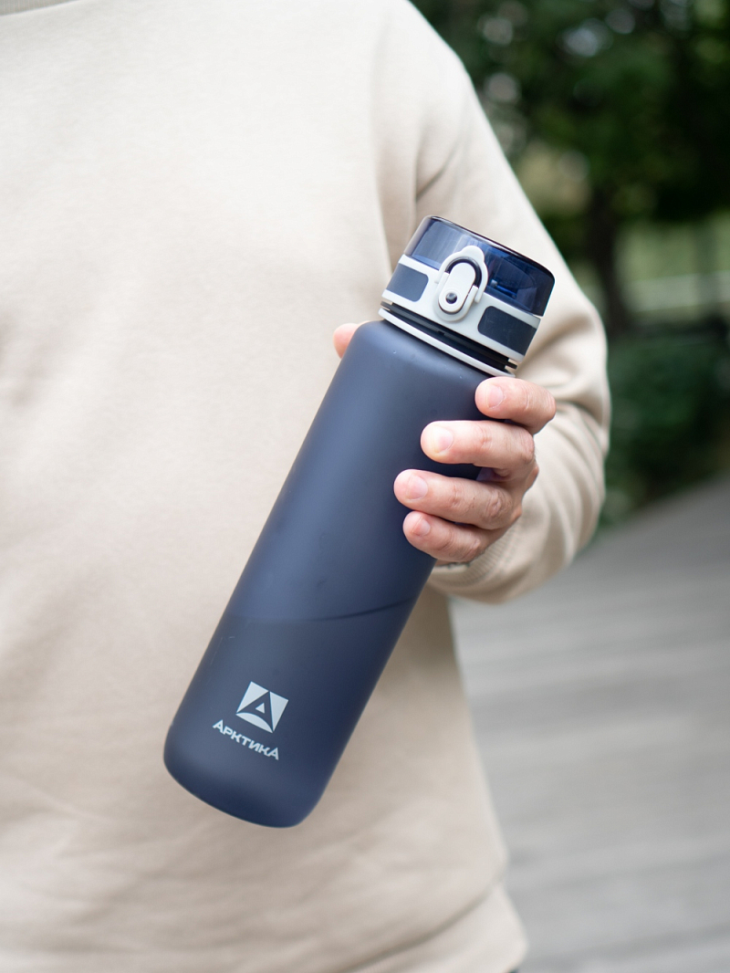 Тритановая бутылка 1л серии 720 матовая синяя с ситечком - 2