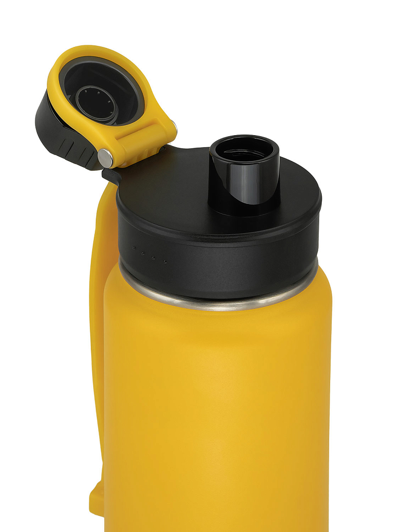 Термокружка 0.53л серии 708 жёлтая со спортивной крышкой - 3