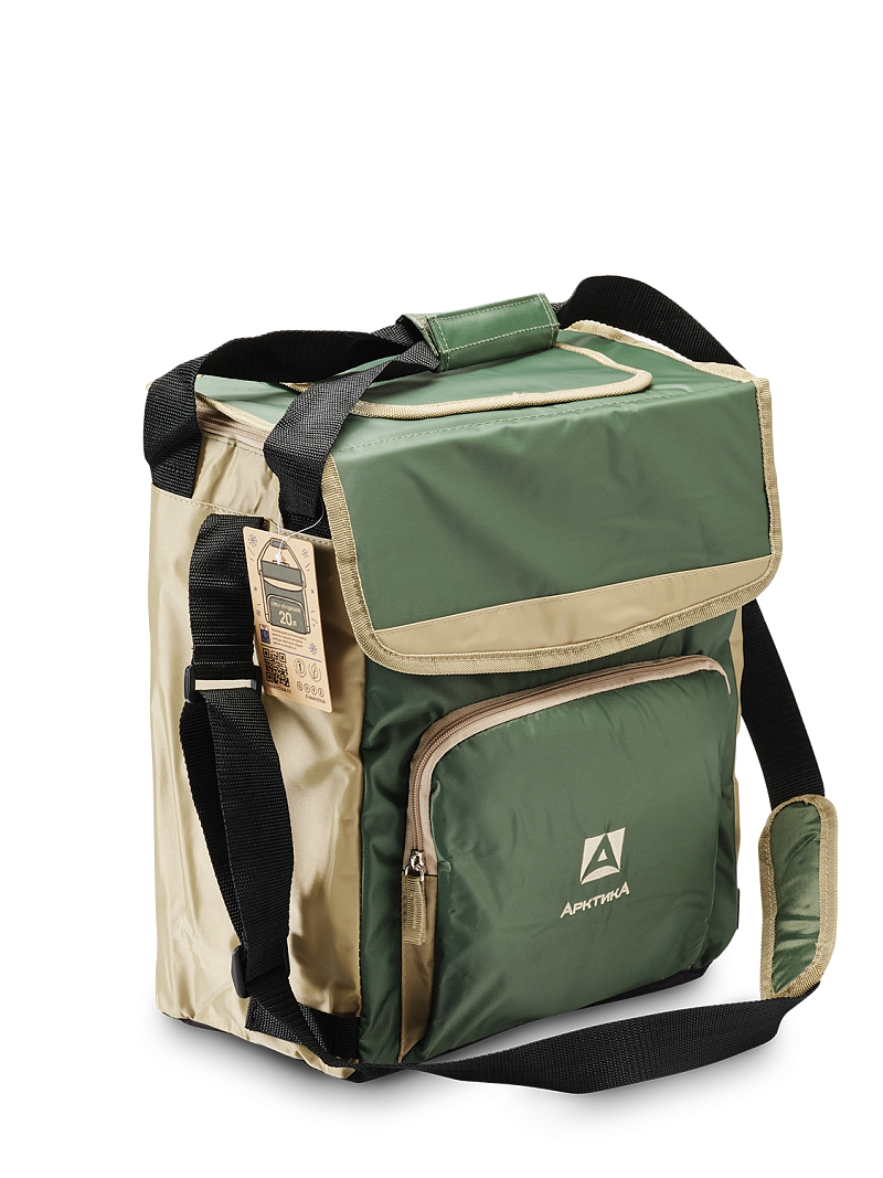 Термосумка-холодильник 20л серии 3000 зелёная с люком - 1