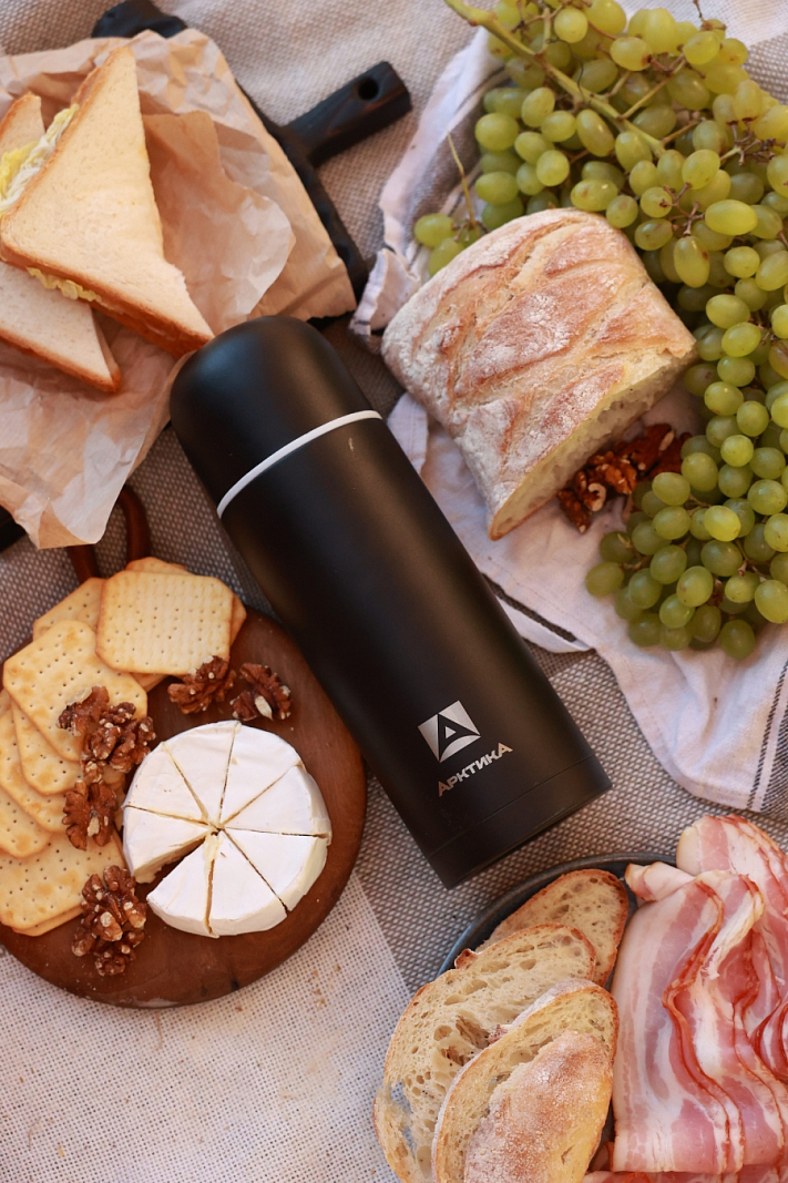 Термос 1.2л серии 105 чёрный с узким горлом - 2