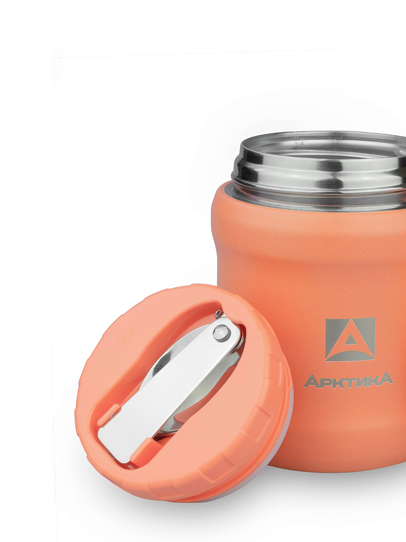 Термос 0.5л серии 311 для еды коралловый компактный - 6