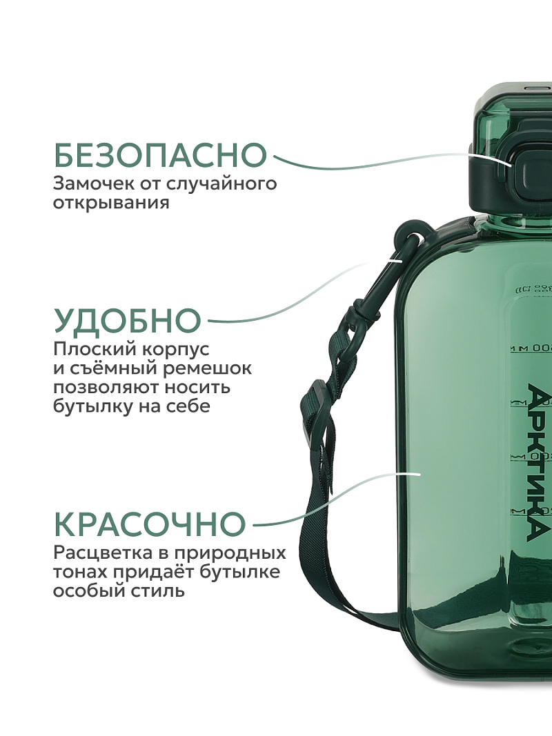 Тритановая бутылка 0.75л серии 724 «Хвоя» на ремне (уценка) - 3