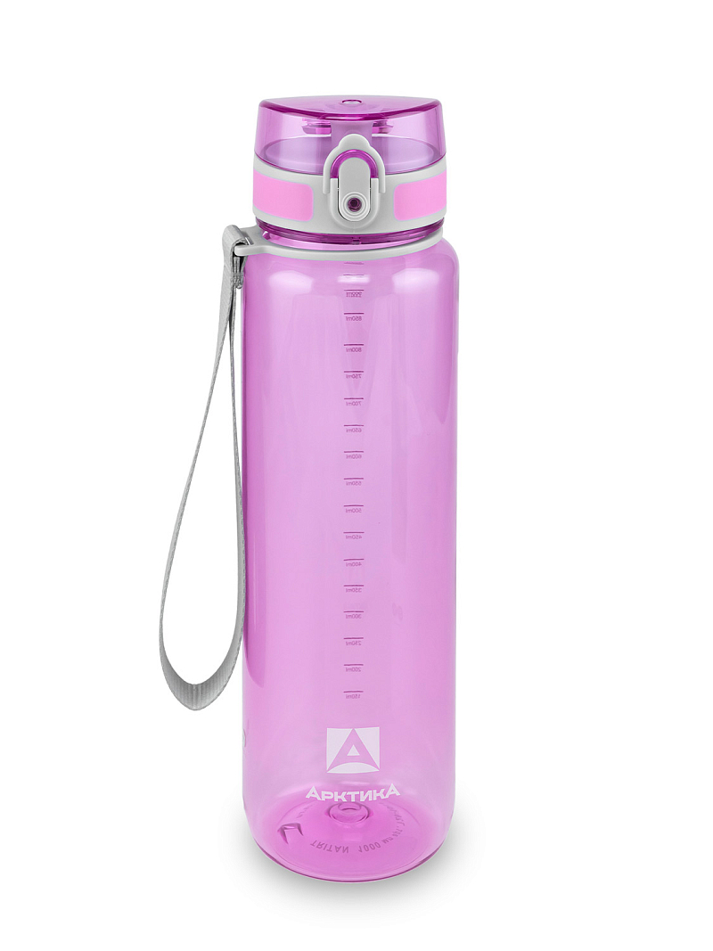 Тритановая бутылка 1л серии 720 глянцевая лавандовая с ситечком - 1