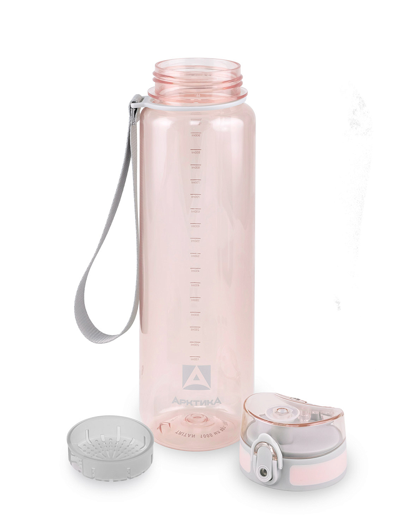 Тритановая бутылка 0.5л серии 720 глянцевая розовая с ситечком - 3