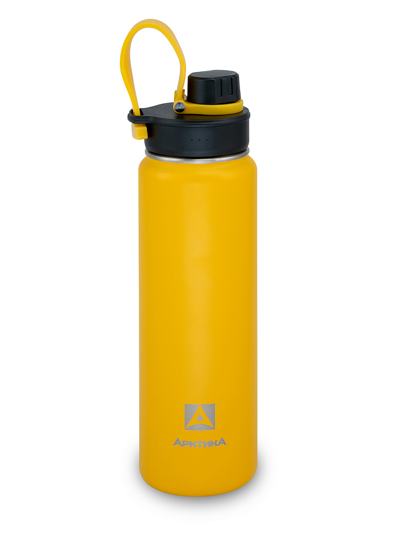 Термокружка 0.7л серии 708 жёлтая со спортивной крышкой - 1