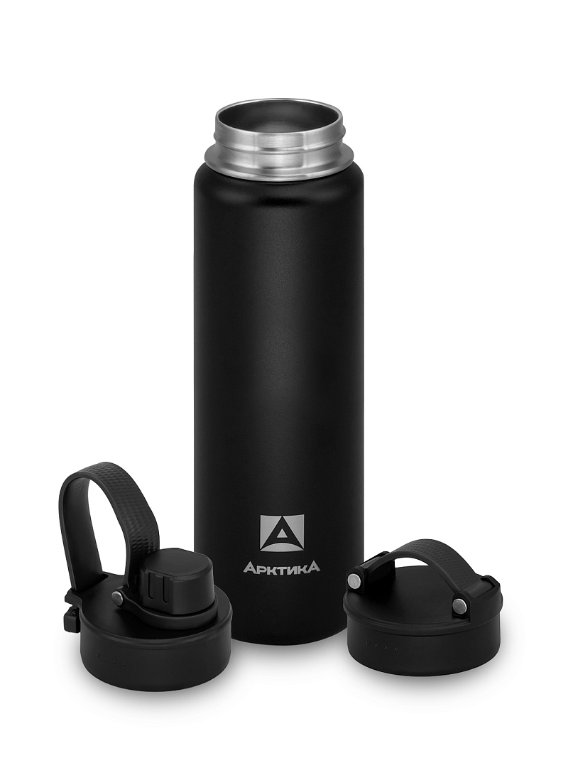 Термокружка 0.7л серии 708 чёрная со спортивной крышкой - 5