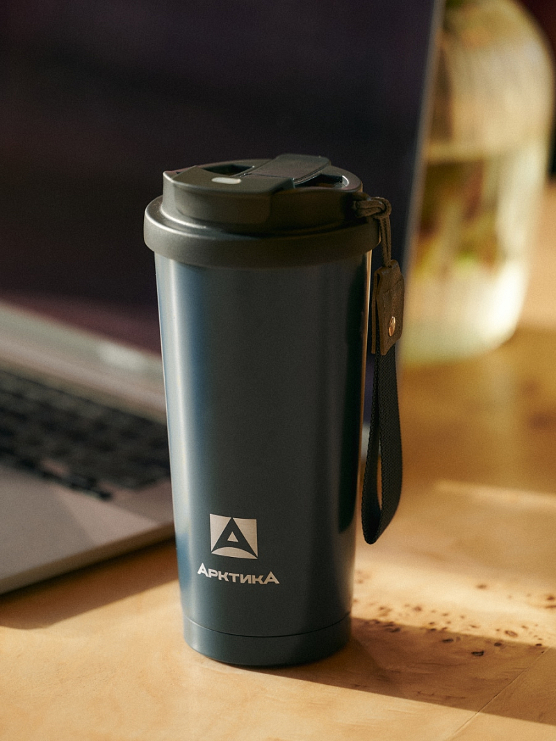 Термокружка 0.5л серии 714 «Индиго» с двойной питьевой системой - 2