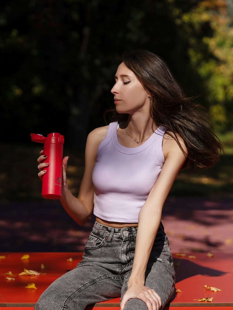 Термокружка 0.5л серии 705 красная текстурная - 4