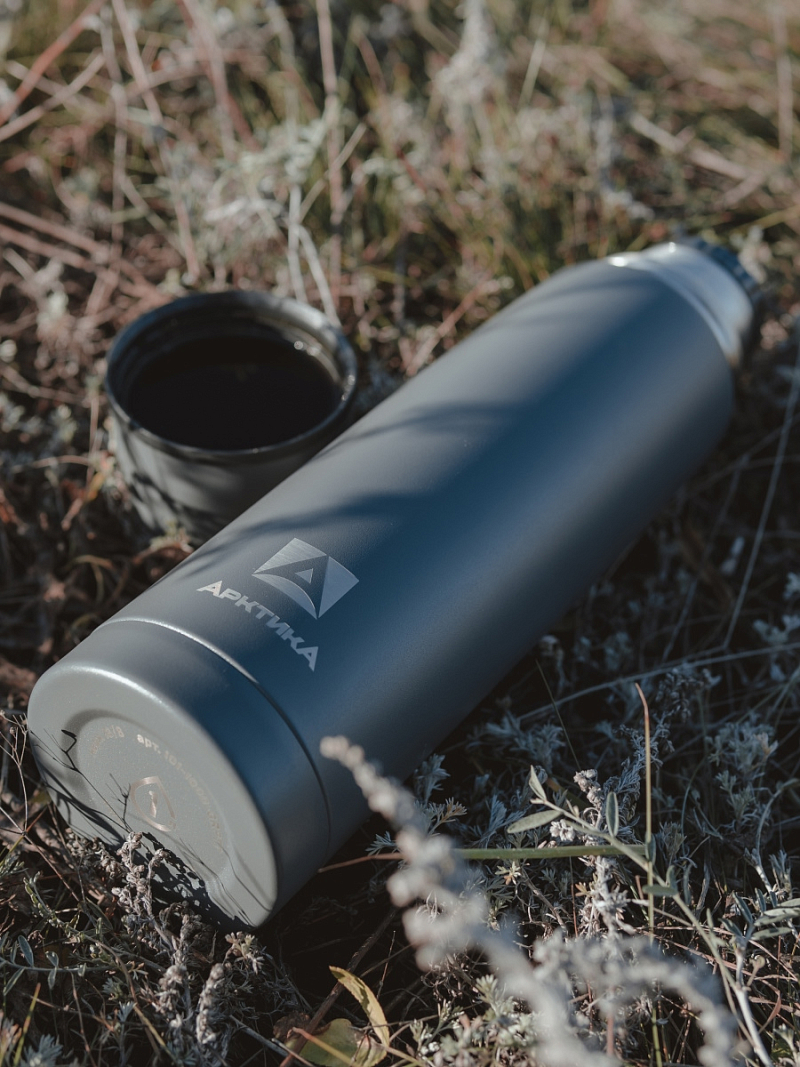 Термос 1л серии 101 «Графит» текстурный с узким горлом - 4