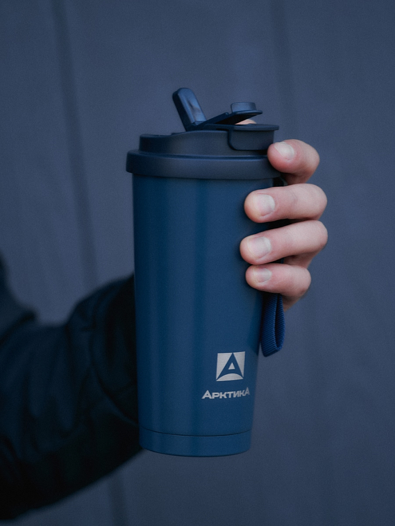 Термокружка 0.5л серии 714 «Индиго» с двойной питьевой системой - 4