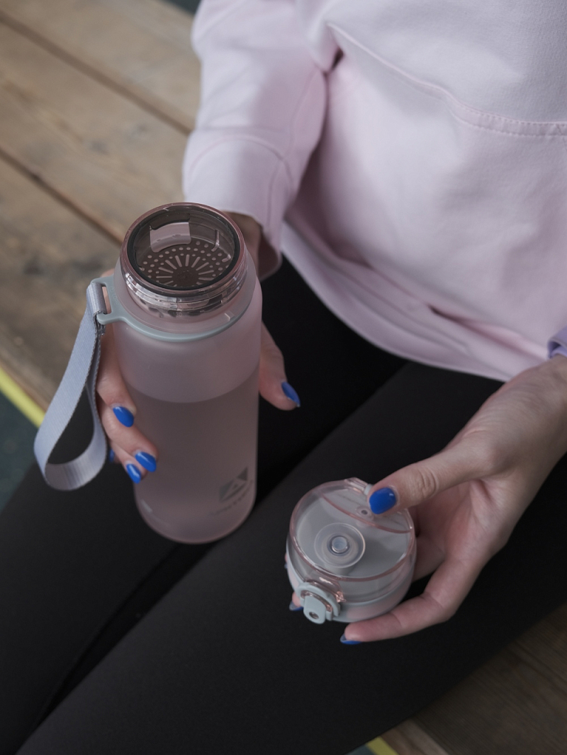 Тритановая бутылка 0.5л серии 720 матовая розовая с ситечком - 8