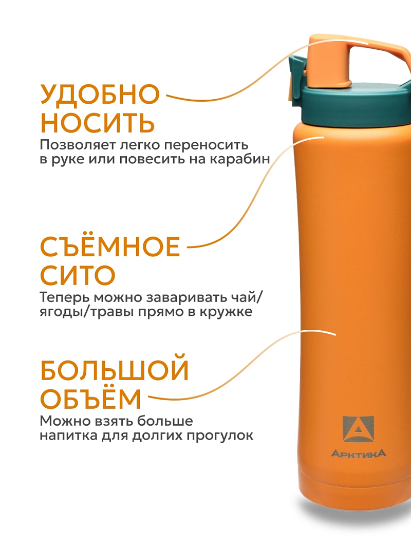 Термокружка 0.75л серии 702 «Сититерм» «Морошка» с ситечком - 3