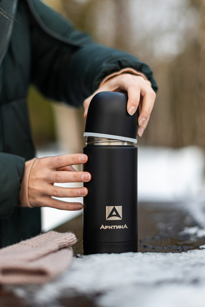 Термос 0.5л серии 105 чёрный с узким горлом - 6