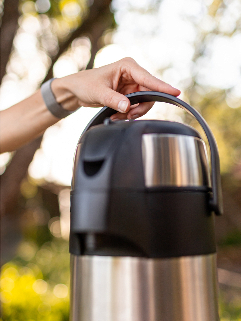 Термос 3.5л серии 501 стальной с помпой - 6