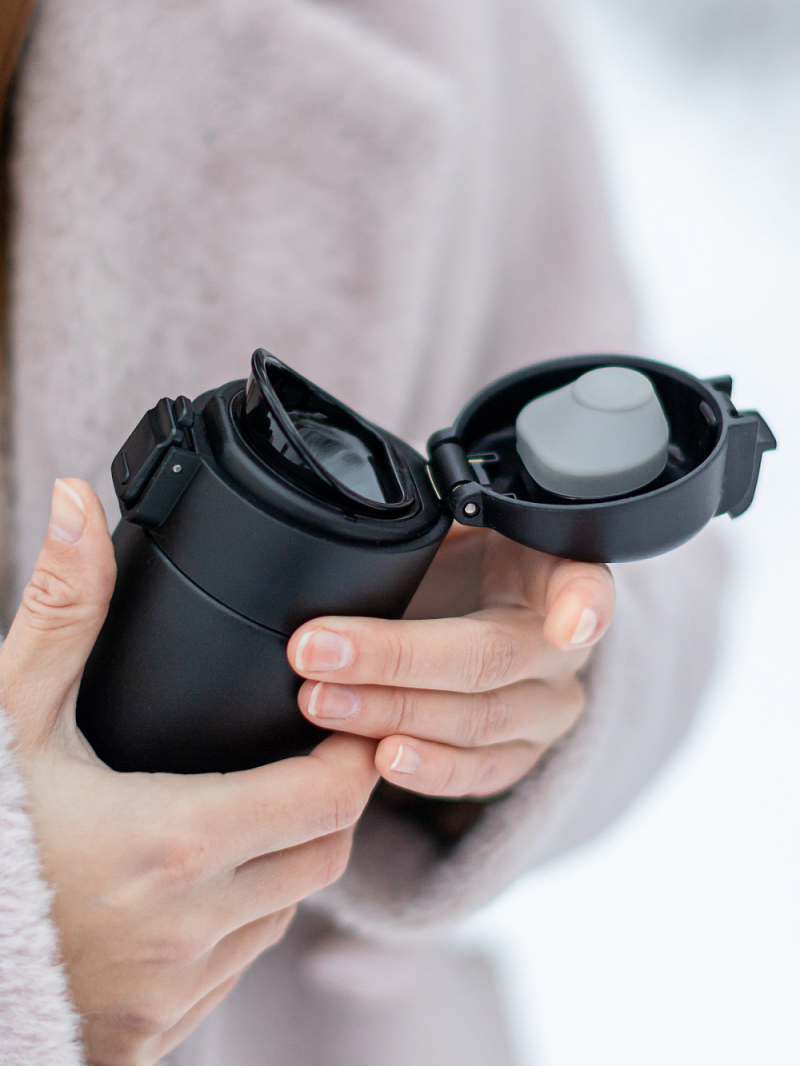 Термокружка 0.47л серии 703 чёрная классическая - 4