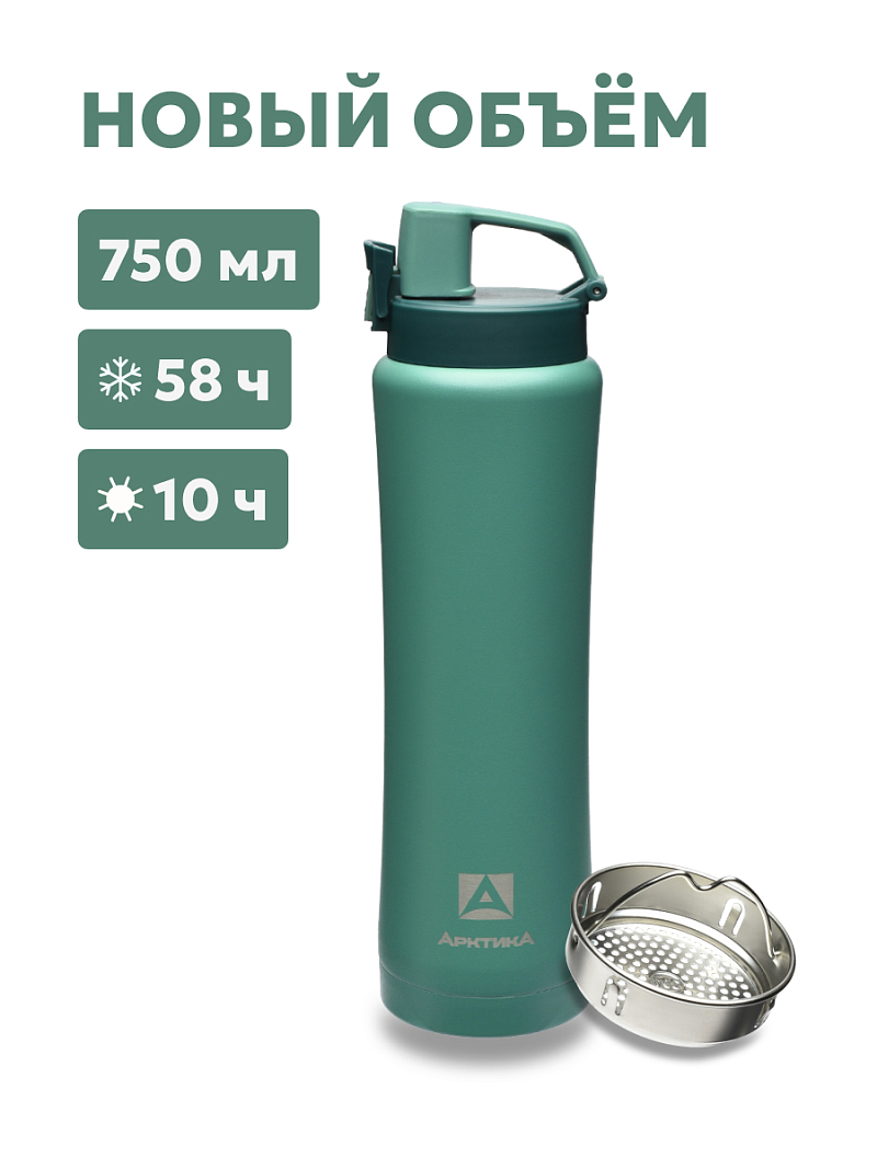 Термокружка 0.75л серии 702 «Сититерм» «Хвоя» с ситечком (уценка) - 1