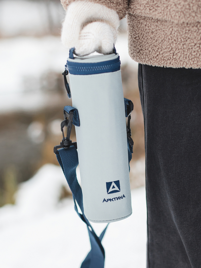 Серый термочехол для питьевого термоса на 0.5л - 4