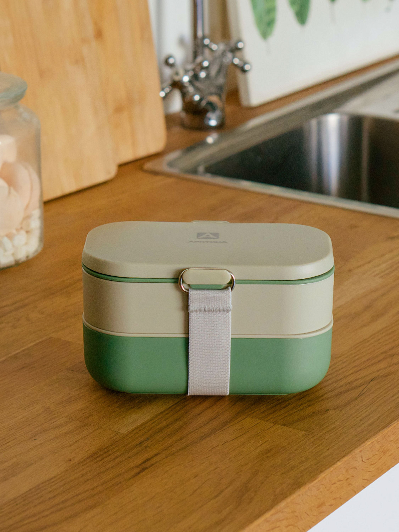 Ланч-бокс 1.35л серии 031 зелёный с двумя контейнерами - 7