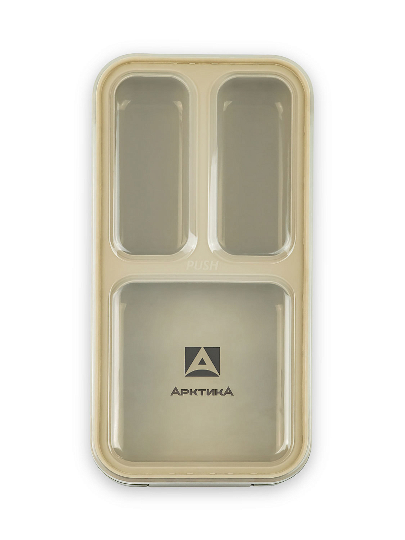 Ланч-бокс 0.42л серии 034 зелёный с отделениями - 4