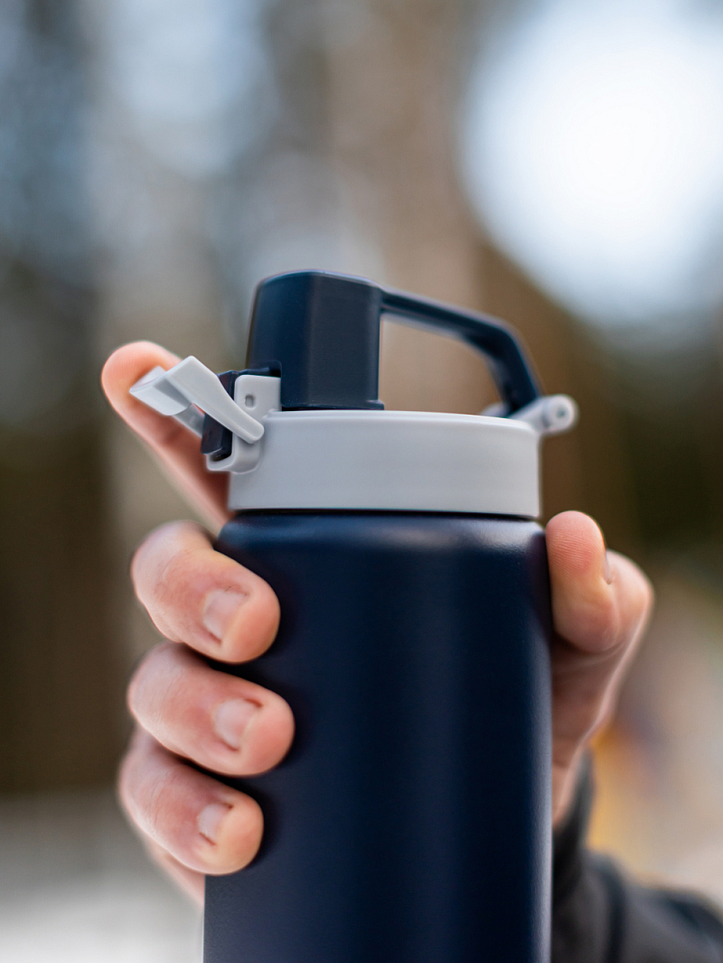 Термокружка 0.5л серии 702 «Сититерм» синяя (уценка) - 4