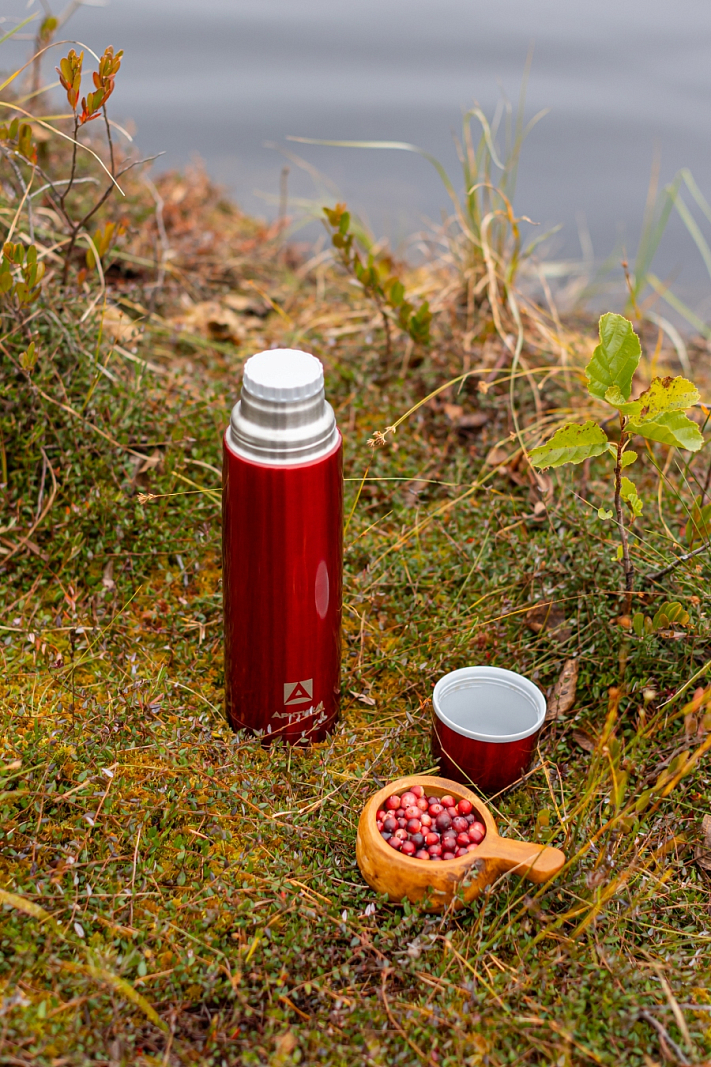 Термос 1л серии 102 красный с узким горлом - 5