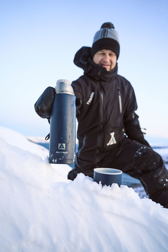 Термос 1.2л серии 105 синий с узким горлом - 4