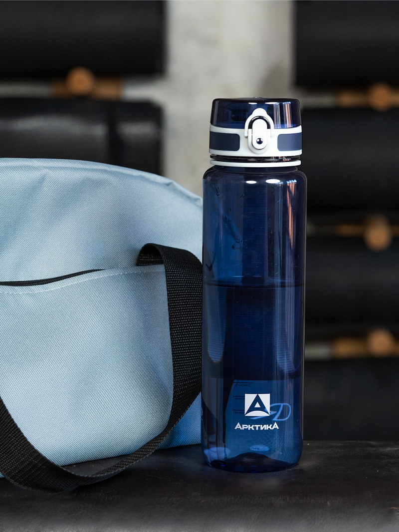 Тритановая бутылка 1л серии 720 глянцевая синяя с ситечком - 2